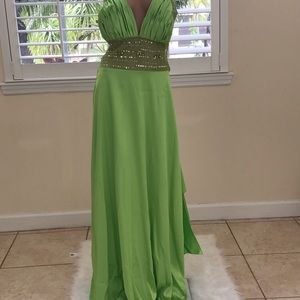 Lime green prom dress